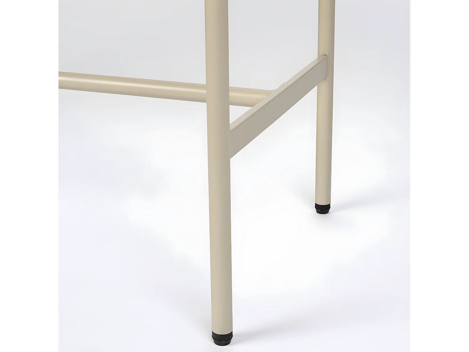 Amaya - Console 2 tiroirs en bois et métal : Couleur - Beige