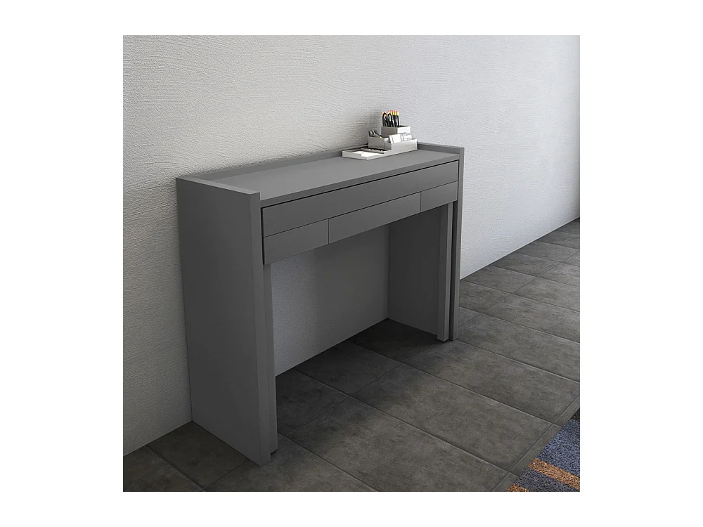 Mel - Console bureau extensible - Gris