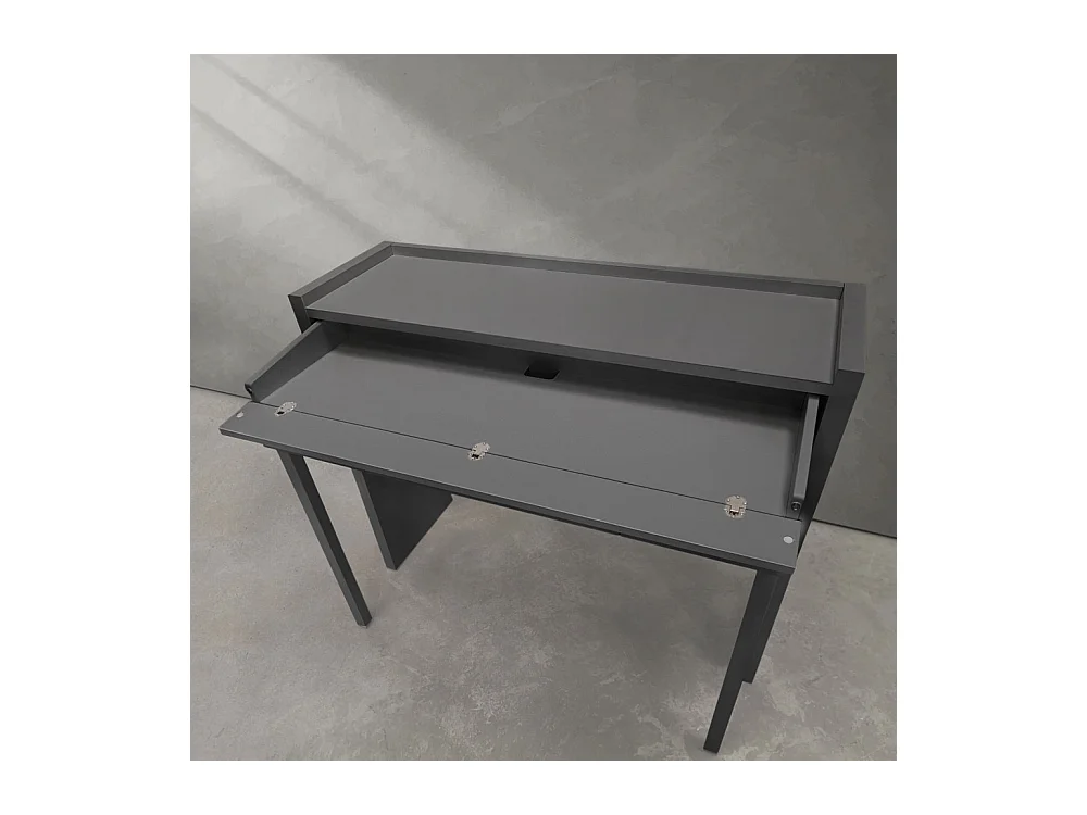 Mel - Console bureau extensible - Gris