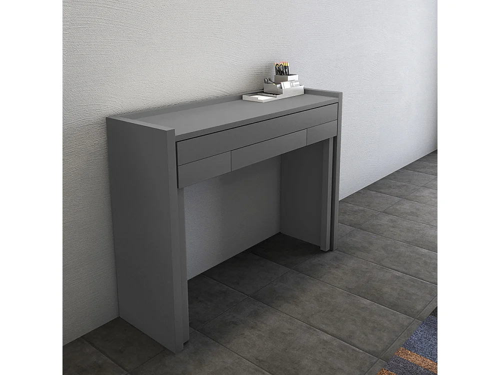 Mel - Console bureau extensible - Gris