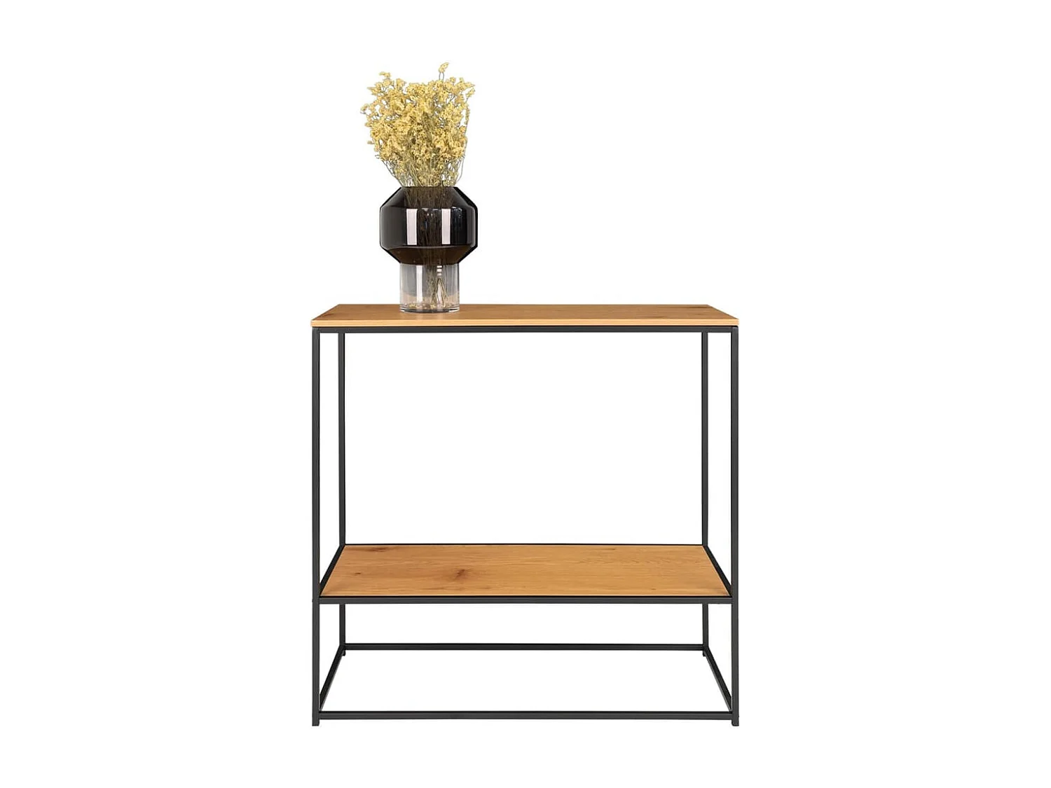 VITA vaste console - Natuurlijk hout of zwart metaal-Kleur Beige