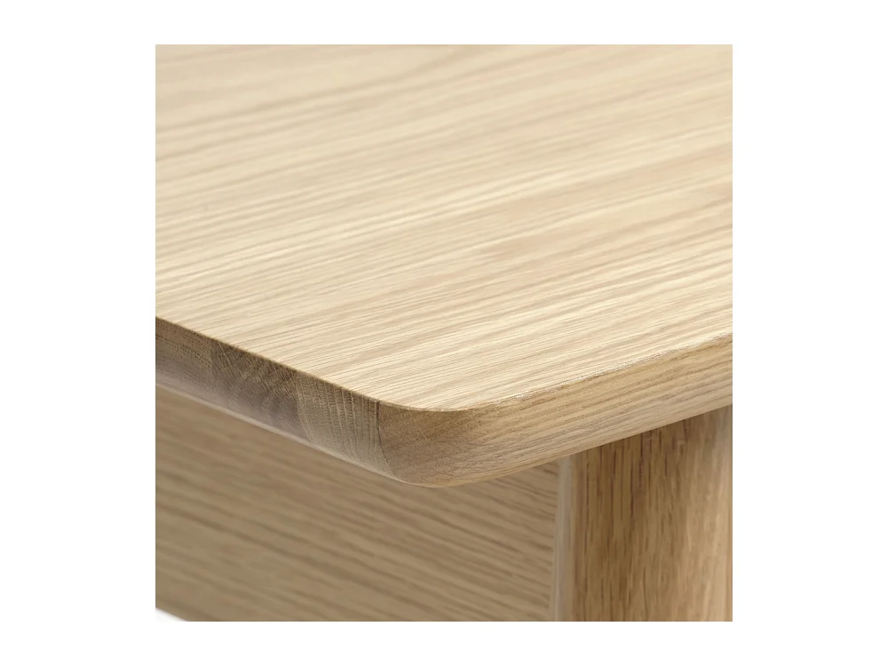 Kiyo - Console 1 tiroir en bois et cannage L110cm - Bois clair