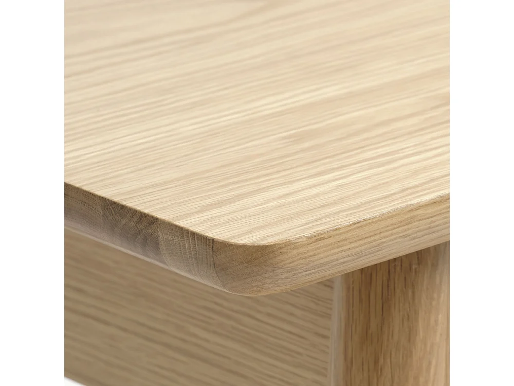 Kiyo - Console 1 tiroir en bois et cannage L110cm - Bois clair