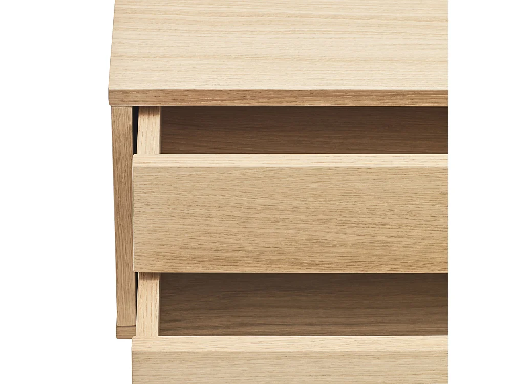 Yoko - Console 2 tiroirs en bois L120cm - Rouge brique