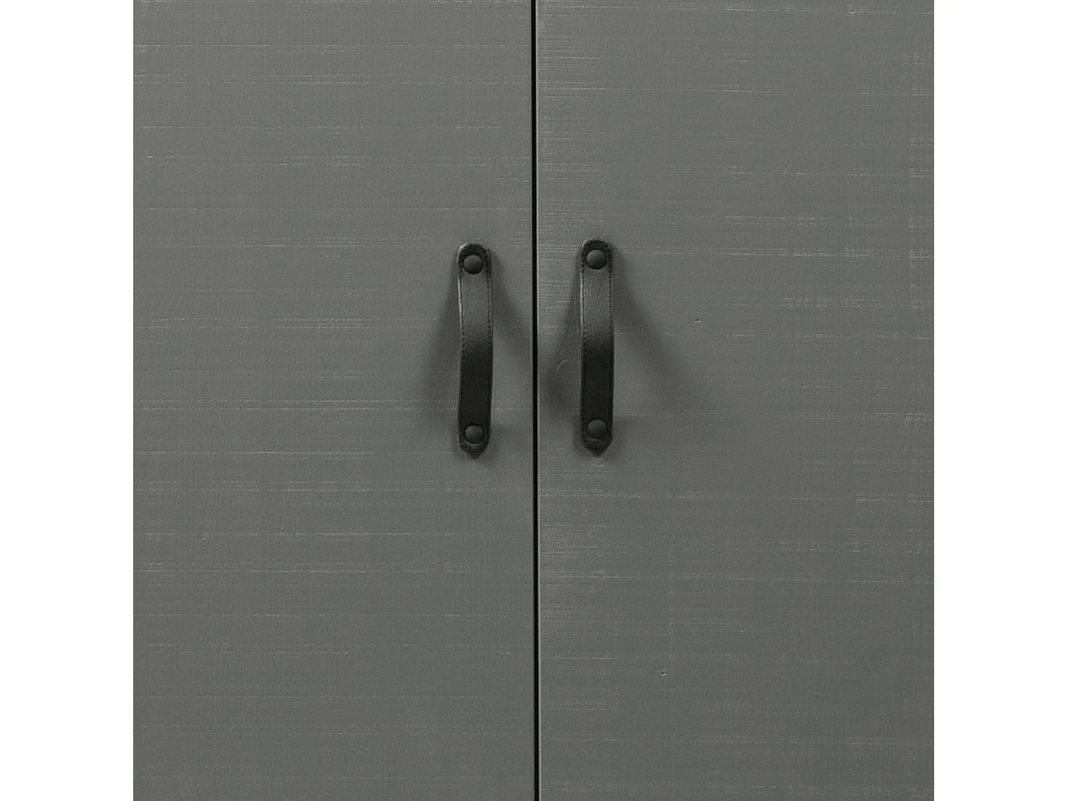 Morris - Armoire 2 portes en pin massif - Gris