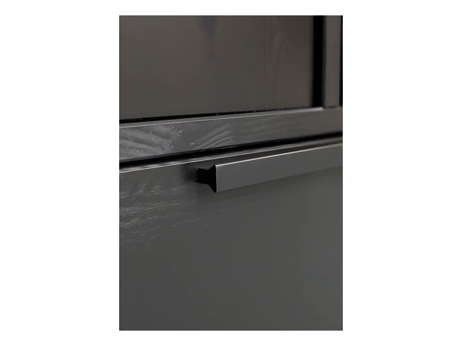 Adam - Armoire 2 portes 1 tiroir en bois - Noir