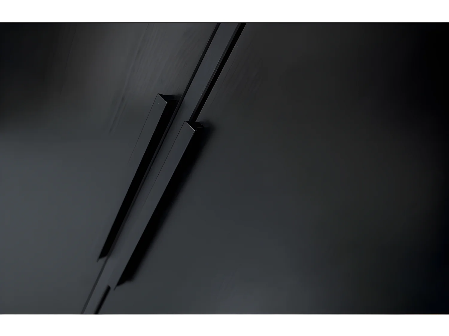 Adam - Armoire 2 portes 1 tiroir en bois - Noir