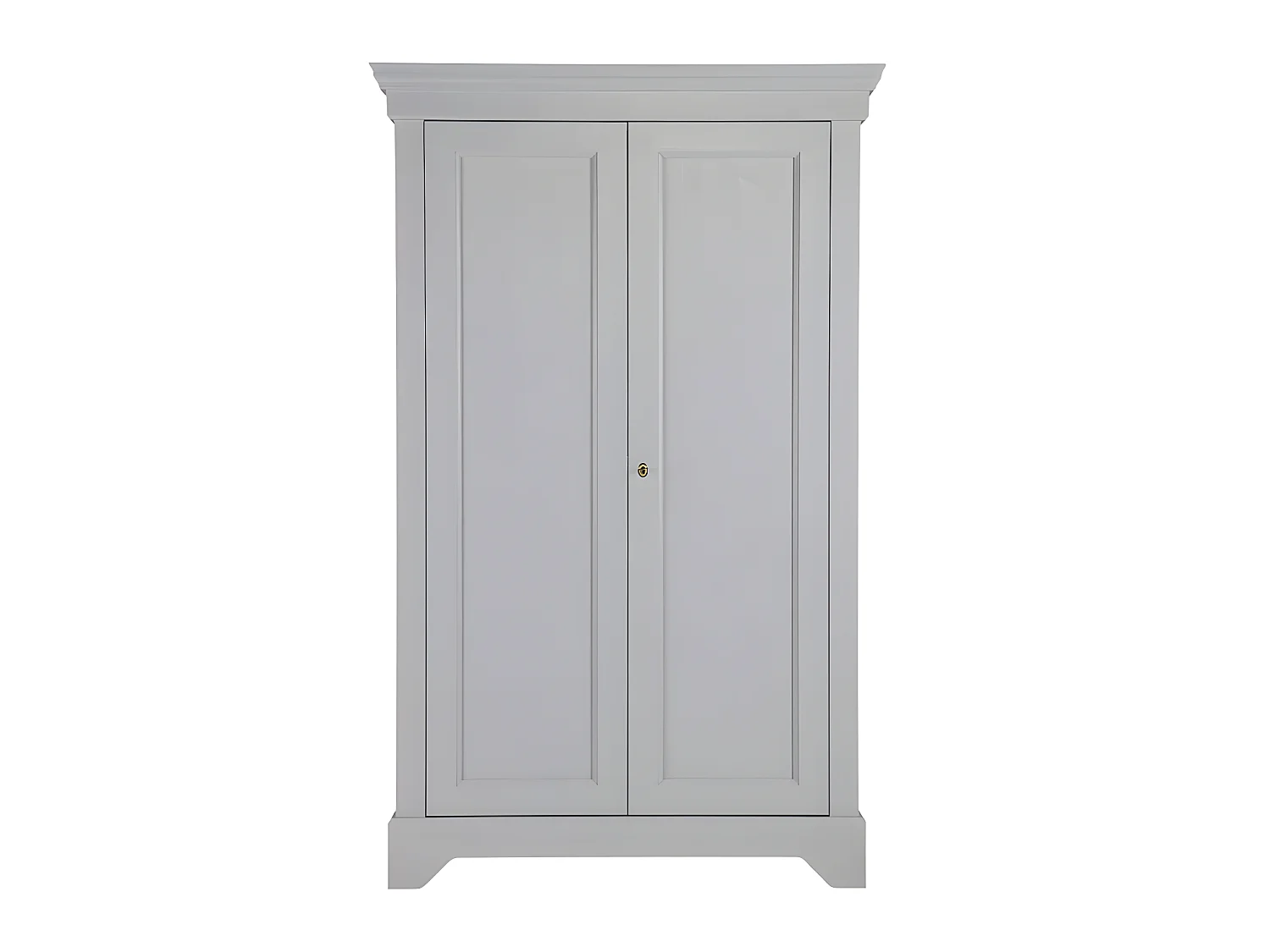 Isabel - Armoire classique pin massif - Gris béton