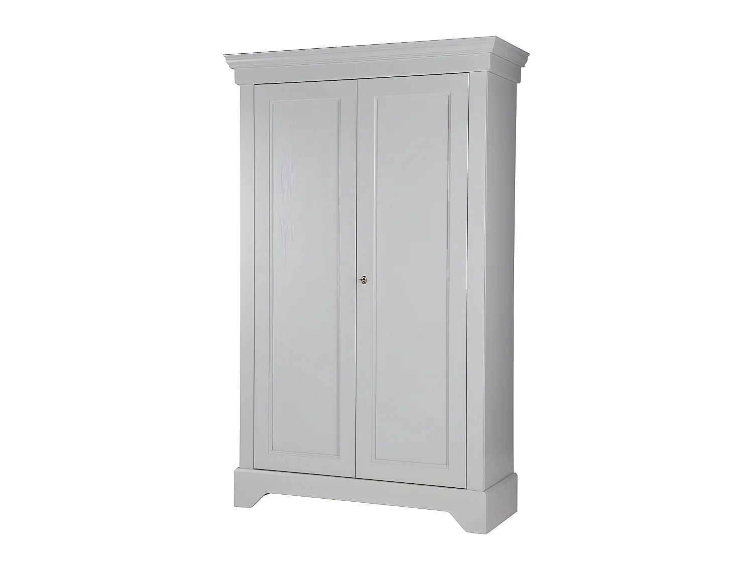 Isabel - Armoire classique pin massif - Gris béton