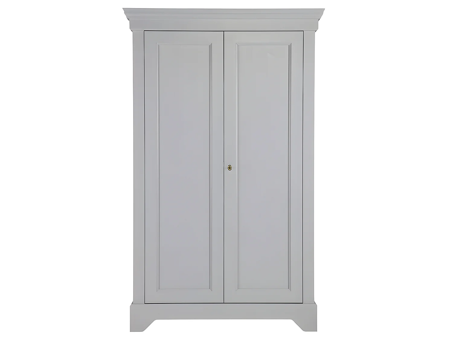 Isabel - Armoire classique pin massif - Gris béton