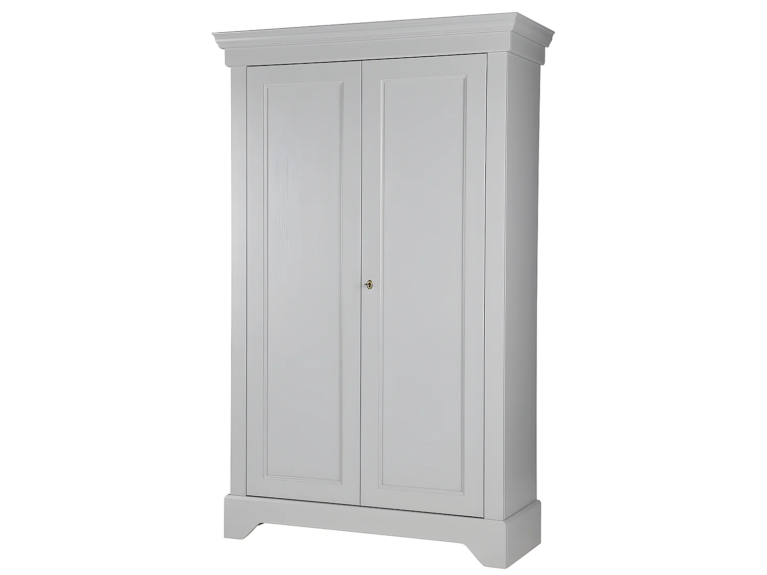 Isabel - Armoire classique pin massif - Gris béton