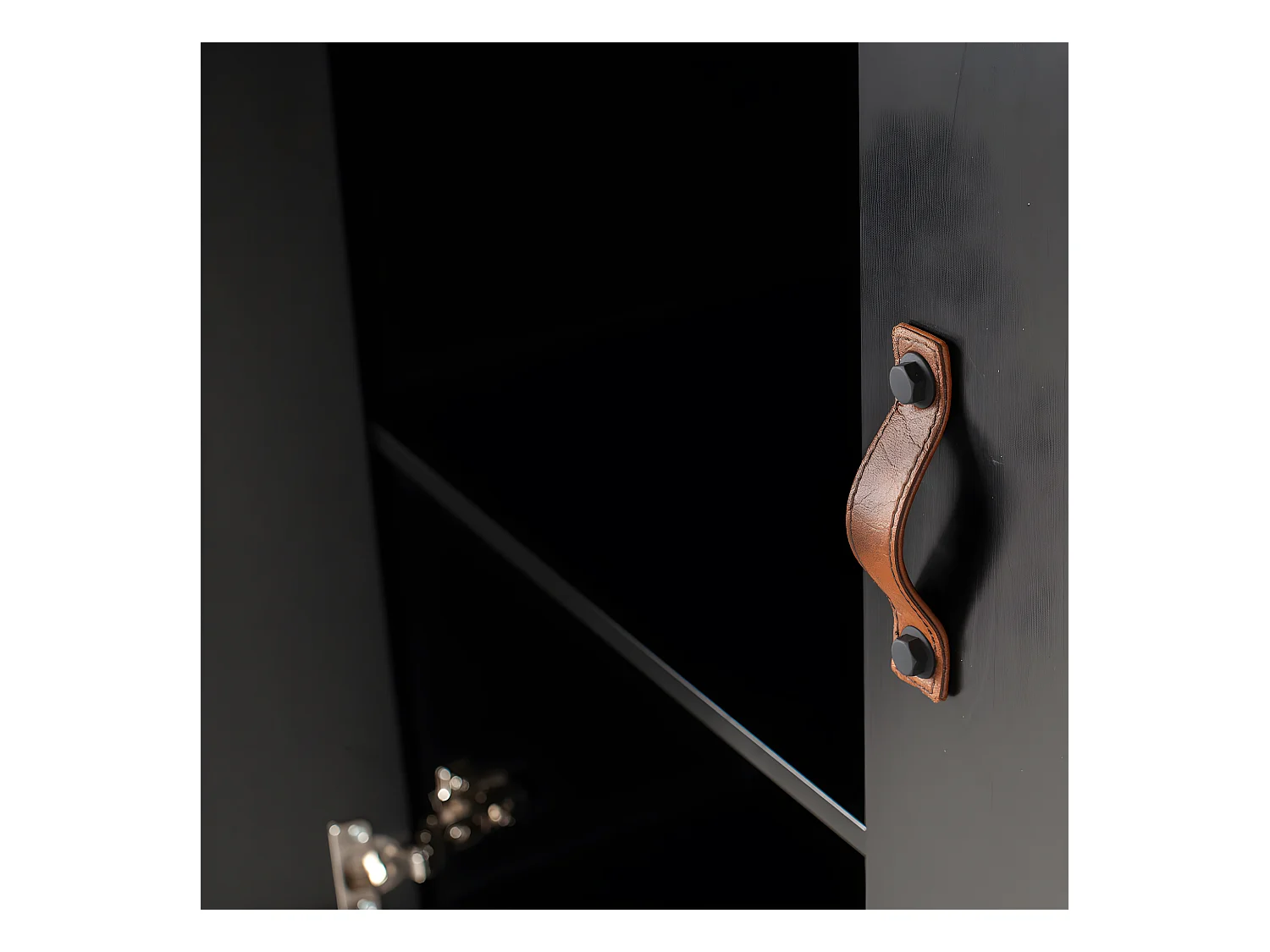 Dian - Armoire vestiaire pour enfant 2 portes 2 tiroirs - Noir