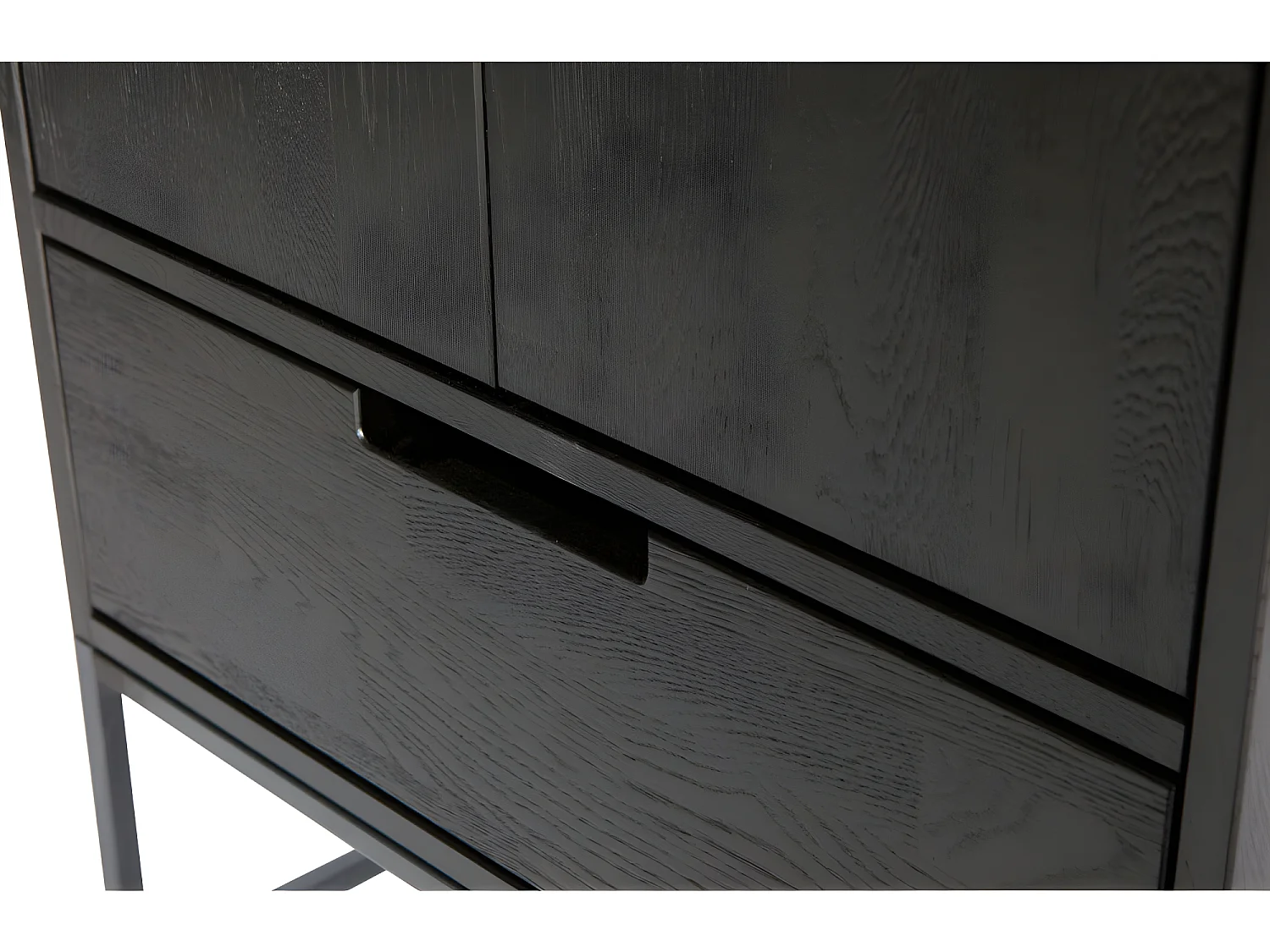 Silas - Armoire en frêne brossé - Noir