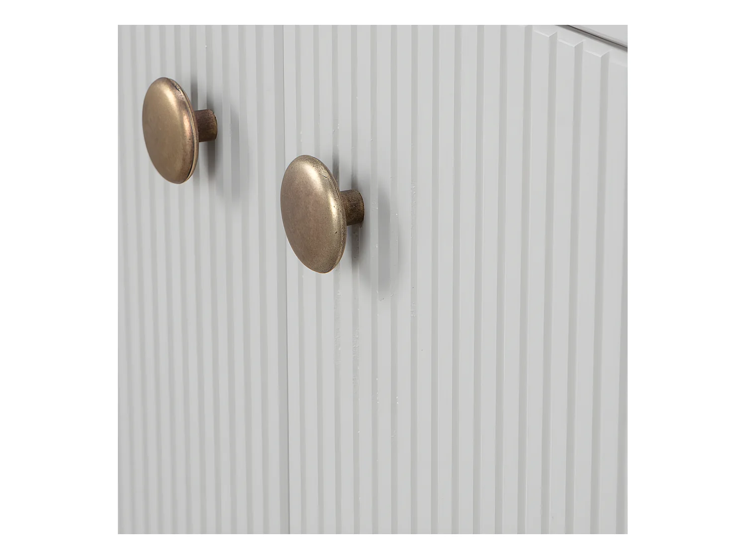 Madu - Armoire 2 portes 1 tiroir en bois H195cm - Gris clair