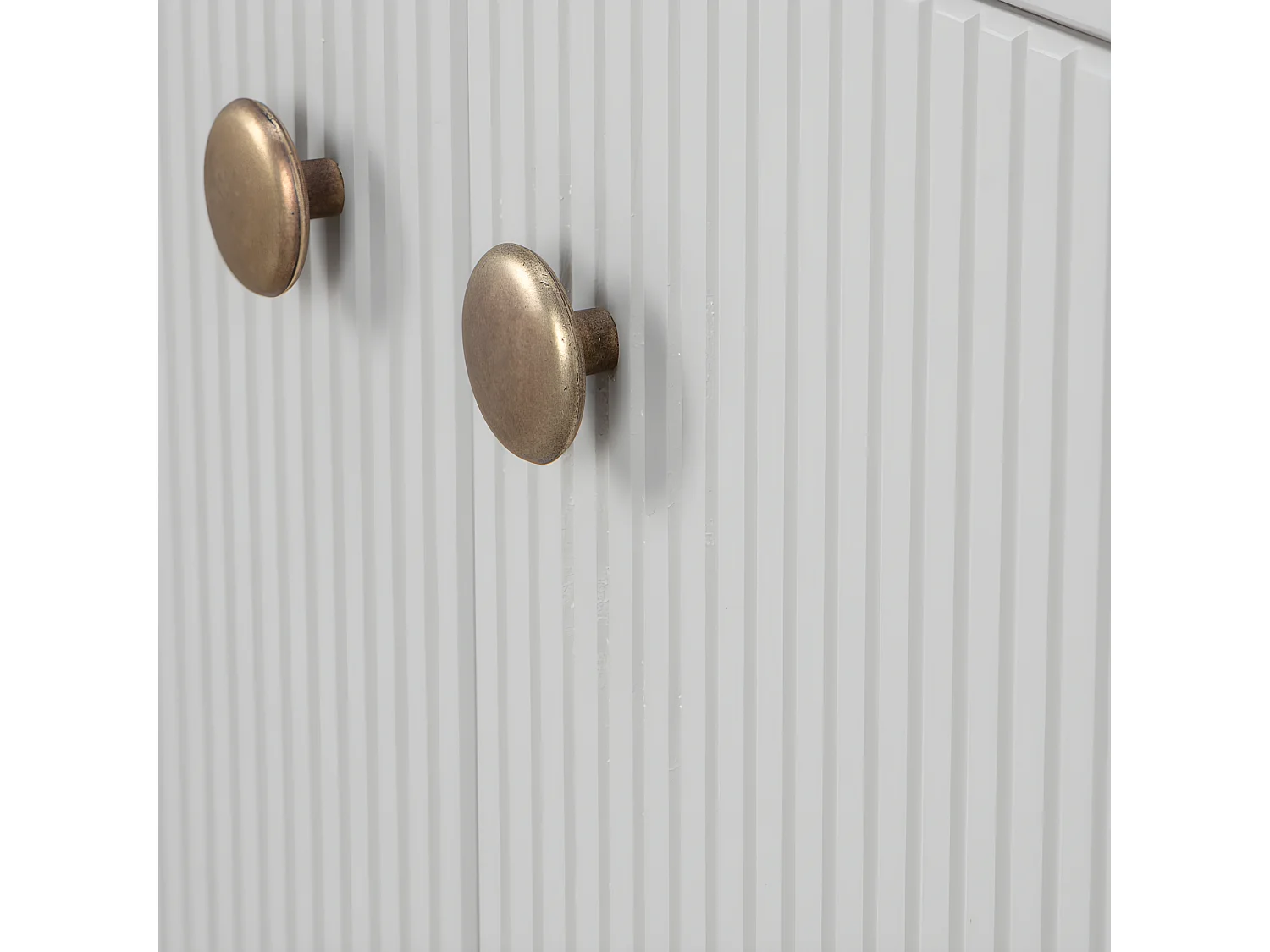 Madu - Armoire 2 portes 1 tiroir en bois H195cm - Gris clair