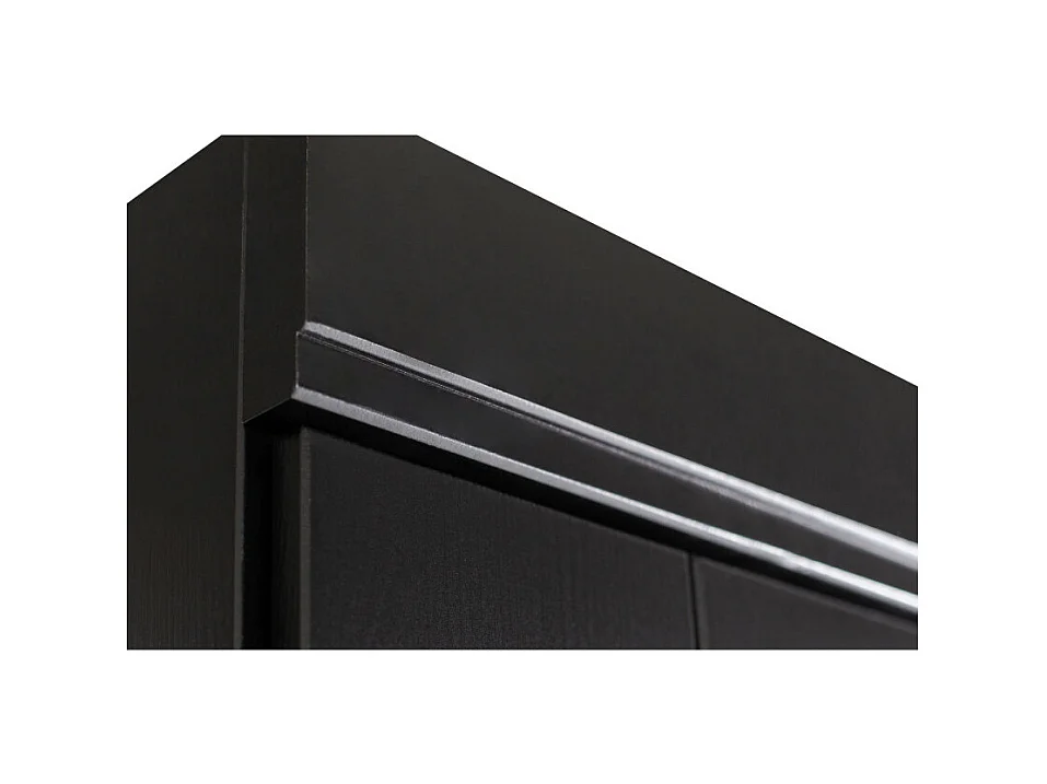 Connect - Armoire en pin 2 portes 2 tiroirs - Noir