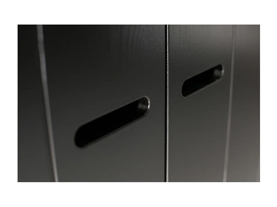 Connect - Armoire en pin 2 portes 2 tiroirs - Noir