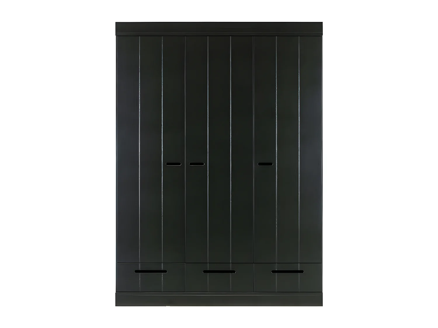 Connect - Armoire vestiaire 3 portes / 3 tiroirs - Noir