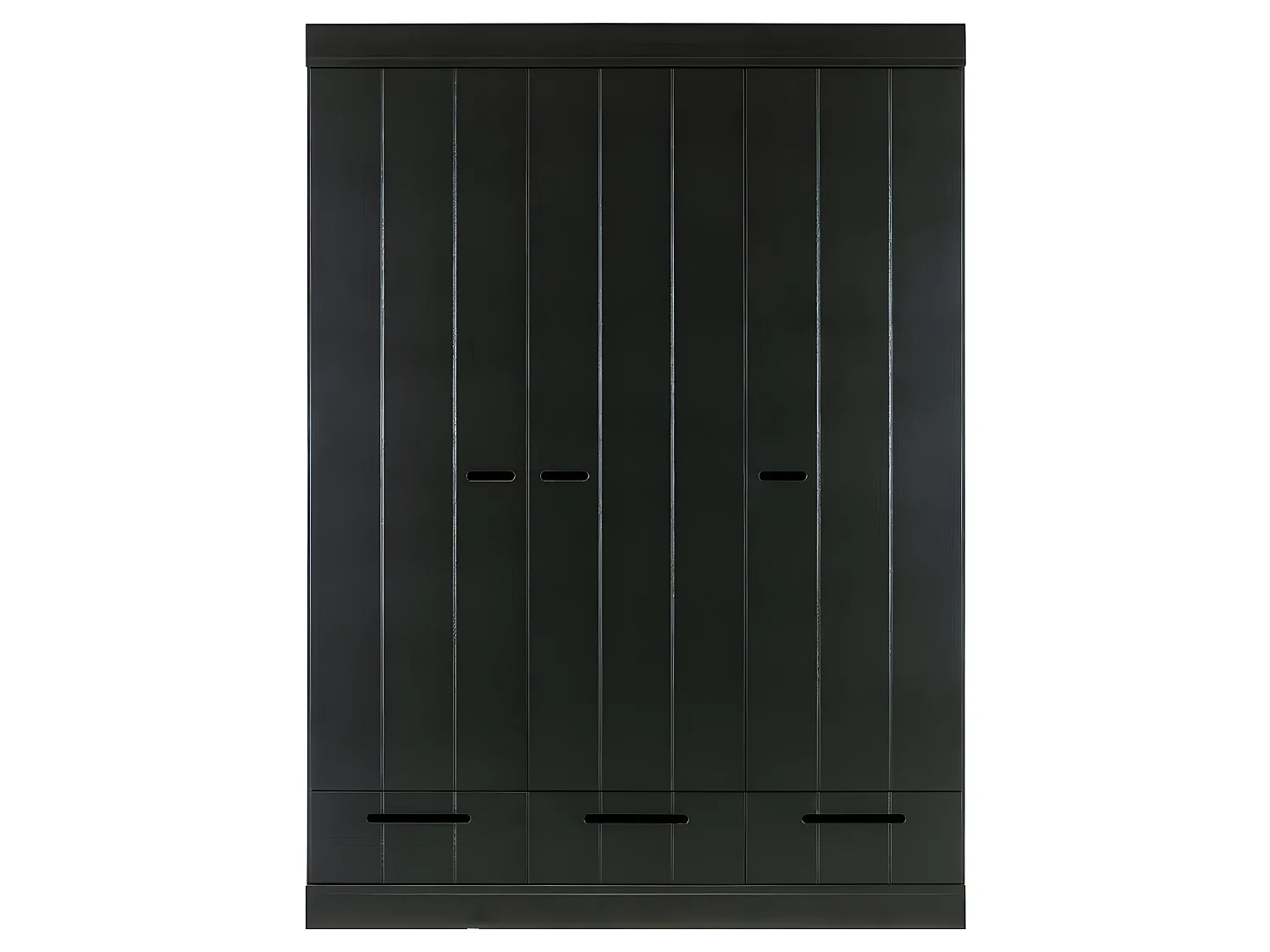 Connect - Armoire vestiaire 3 portes / 3 tiroirs - Noir