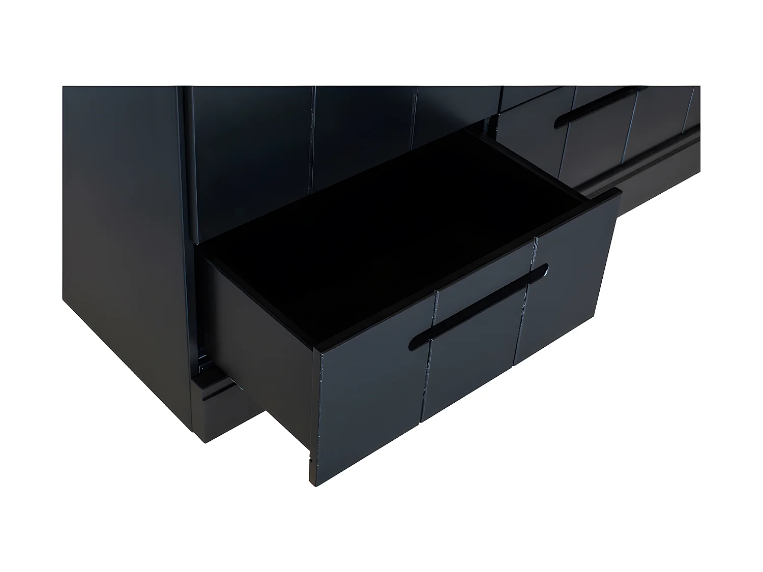 Connect - Armoire vestiaire 3 portes / 3 tiroirs - Noir