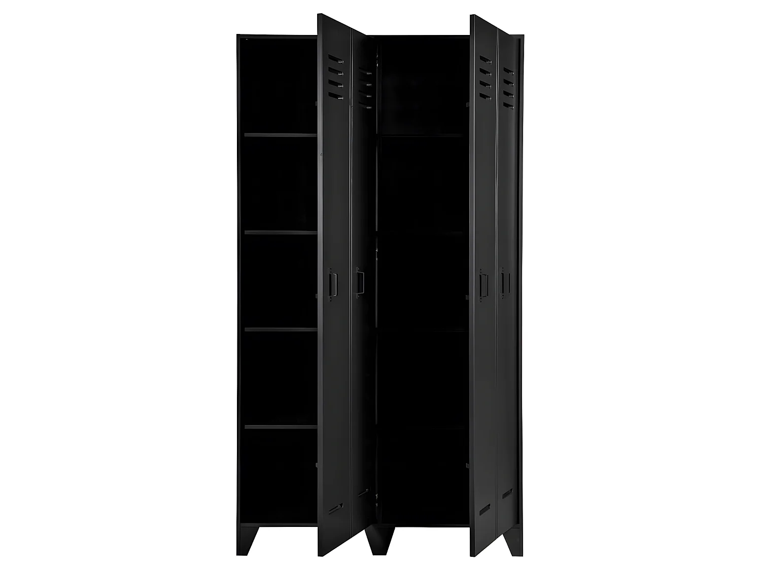Stijn - Armoire vestiaire 2 portes - Noir