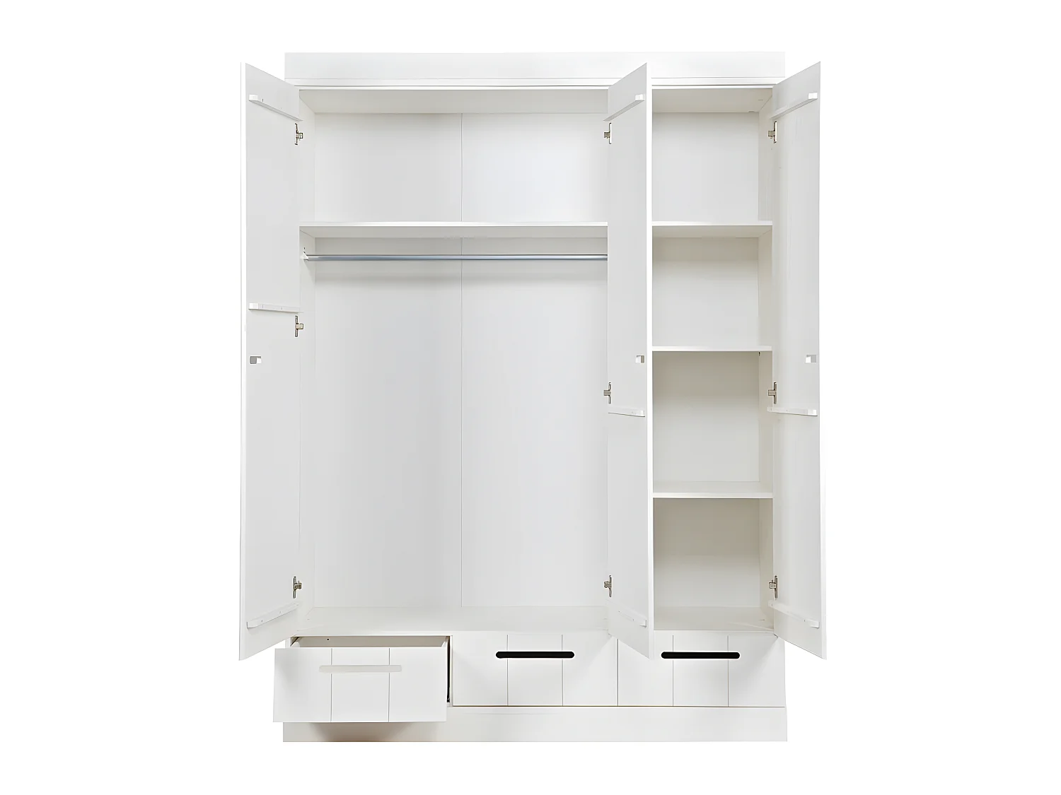 Connect - Armoire vestiaire 3 portes / 3 tiroirs - Blanc