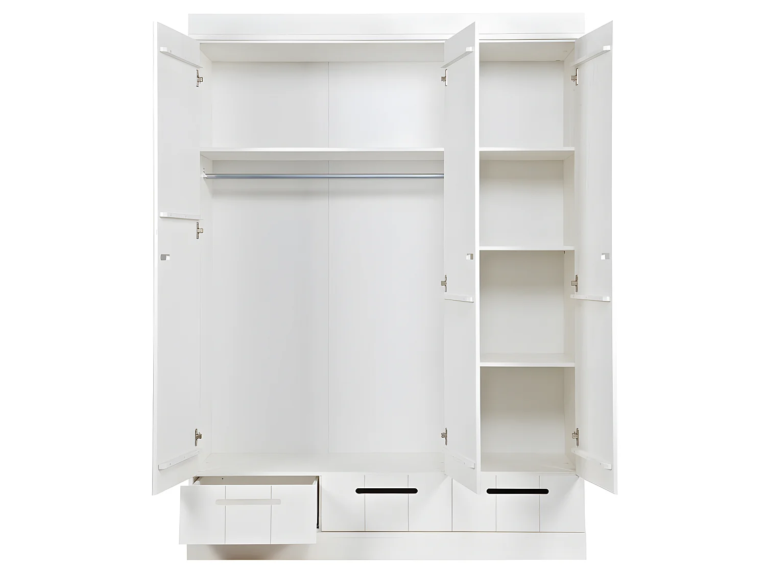 Connect - Armoire vestiaire 3 portes / 3 tiroirs - Blanc