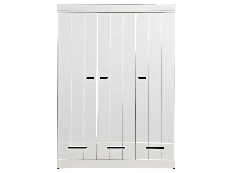 Connect - Armoire vestiaire 3 portes / 3 tiroirs - Blanc