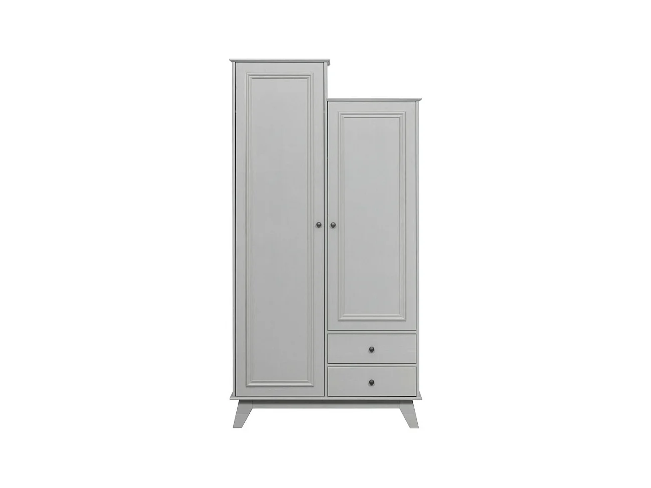Lily - Armoire pour enfant en pin massif - Gris