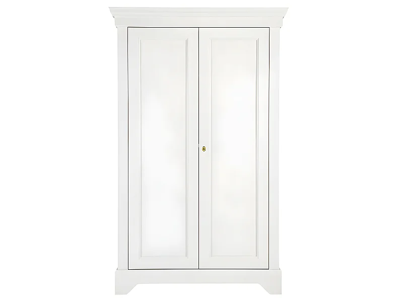 Isabel - Armoire classique pin massif - Blanc