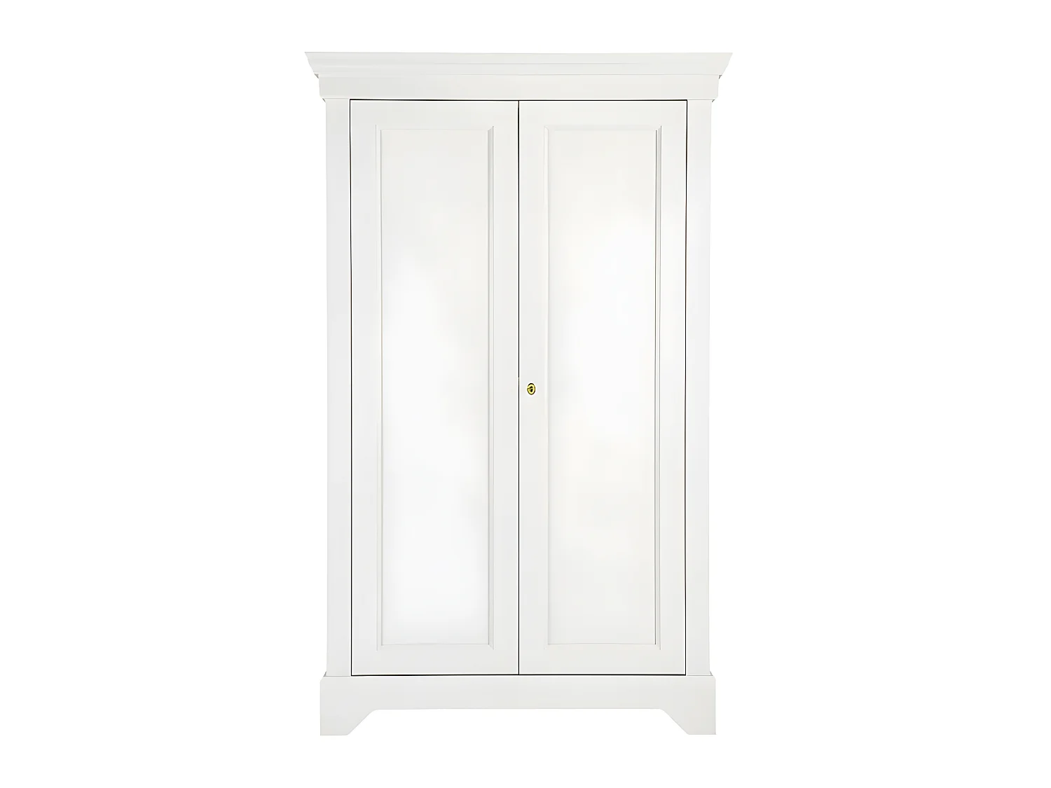 Isabel - Armoire classique pin massif - Blanc