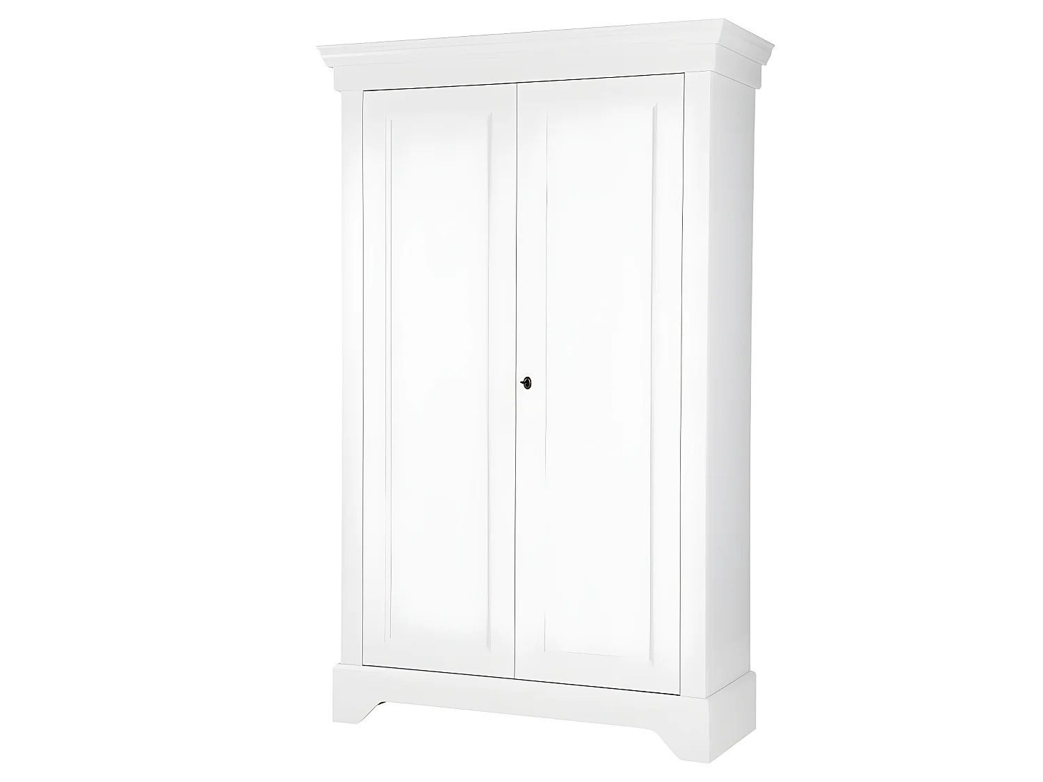 Isabel - Armoire classique pin massif - Blanc
