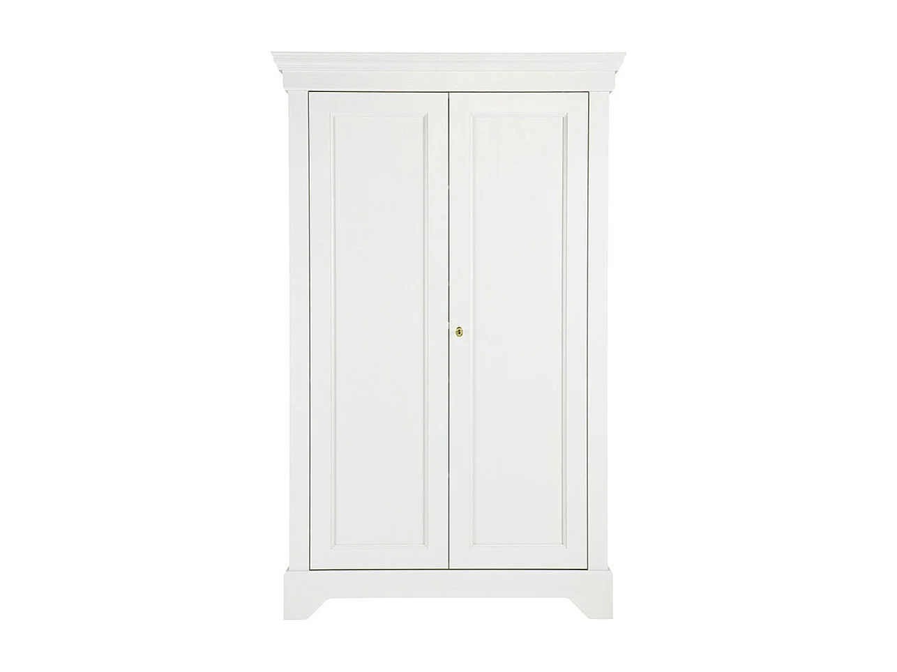 Isabel - Armoire classique pin massif - Blanc