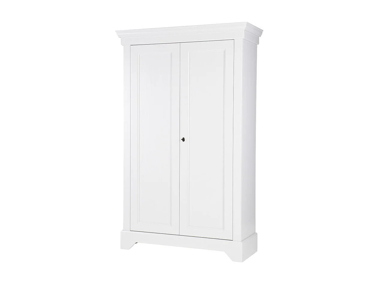 Isabel - Armoire classique pin massif - Blanc