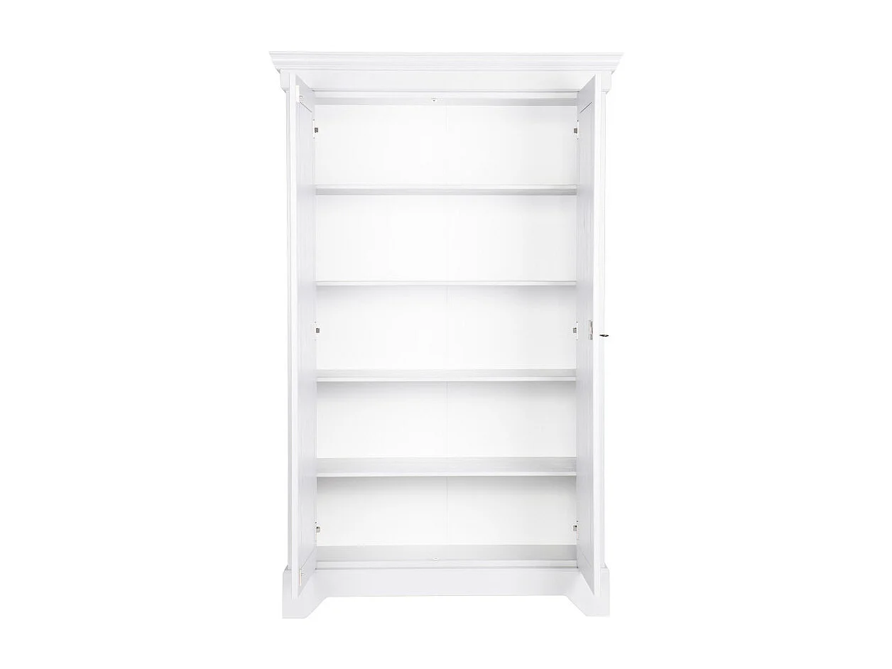 Isabel - Armoire classique pin massif - Blanc