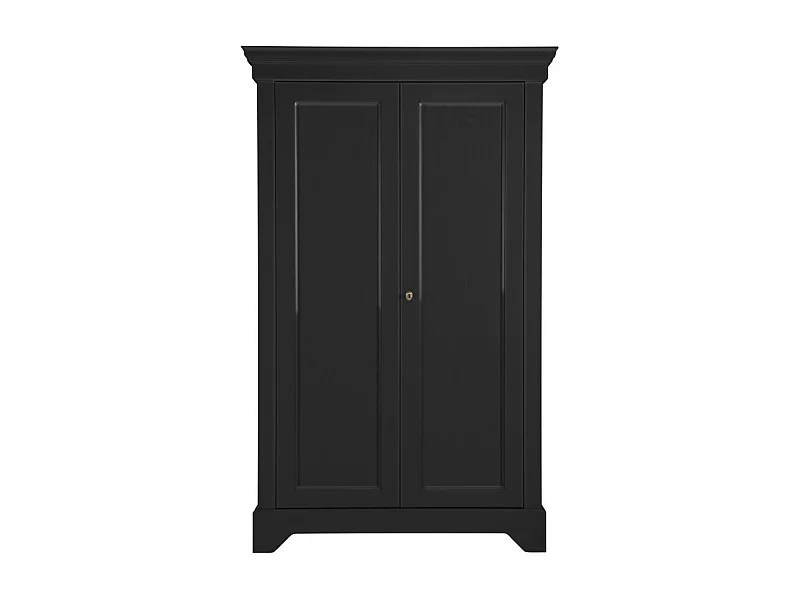 Isabel - Armoire classique pin massif - Noir