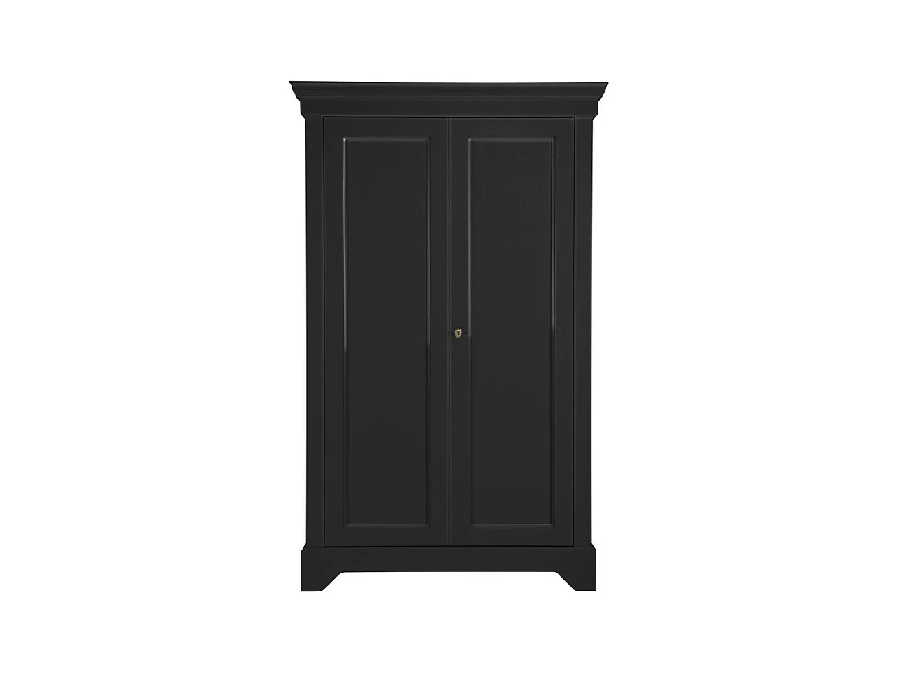 Isabel - Armoire classique pin massif - Noir