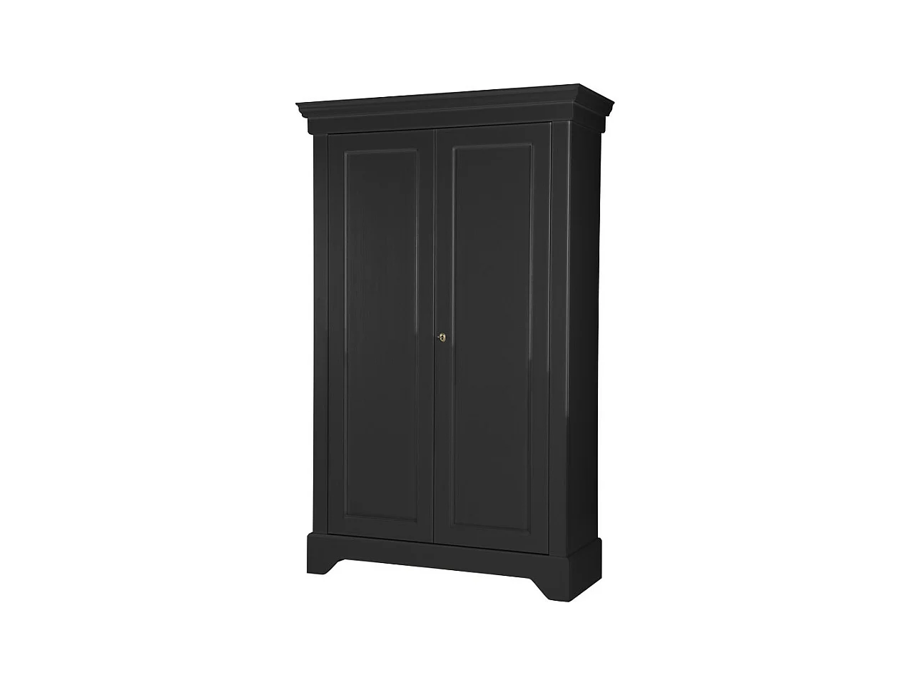 Isabel - Armoire classique pin massif - Noir