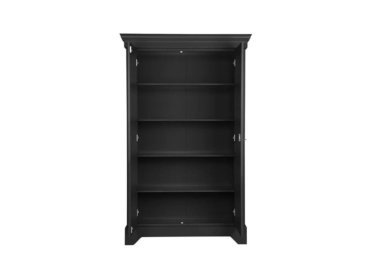 Isabel - Armoire classique pin massif - Noir