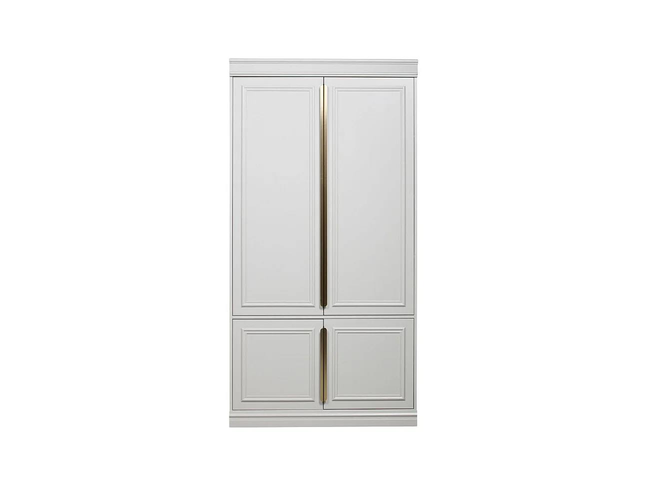 Organize - Armoire 4 portes en bois H215cm - Gris nuage