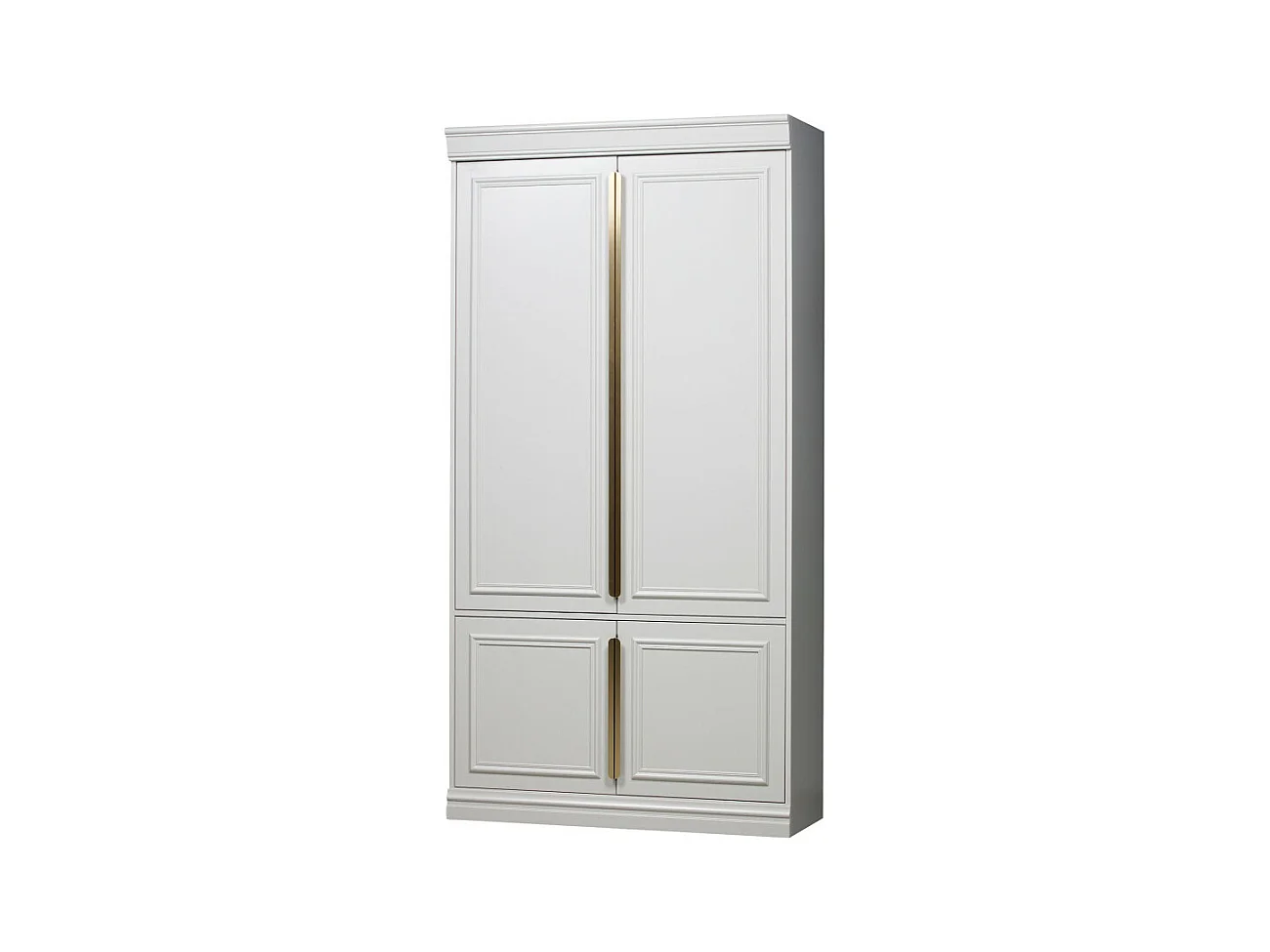 Organize - Armoire 4 portes en bois H215cm - Gris nuage