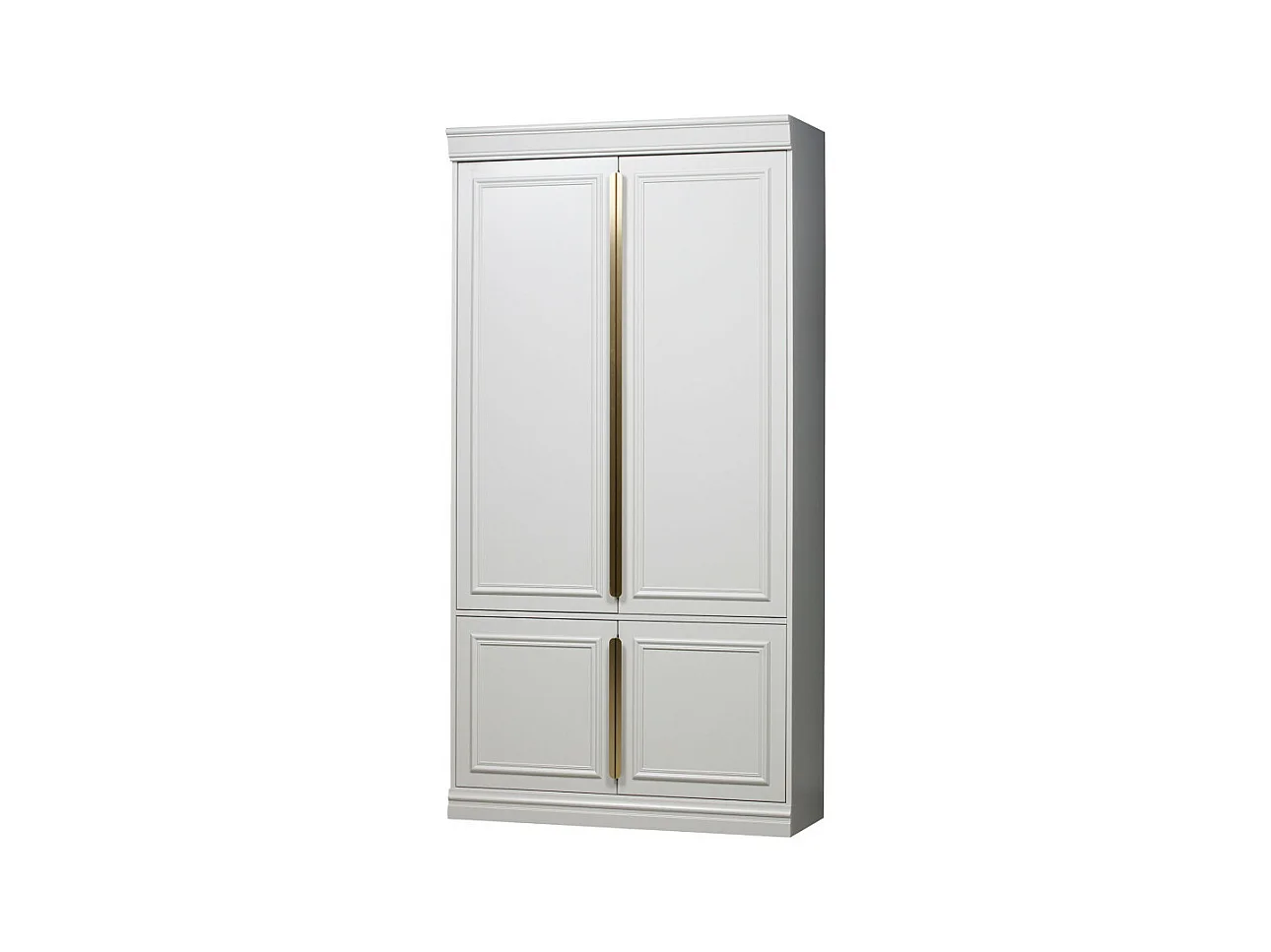 Organize - Armoire 4 portes en bois H215cm - Gris nuage