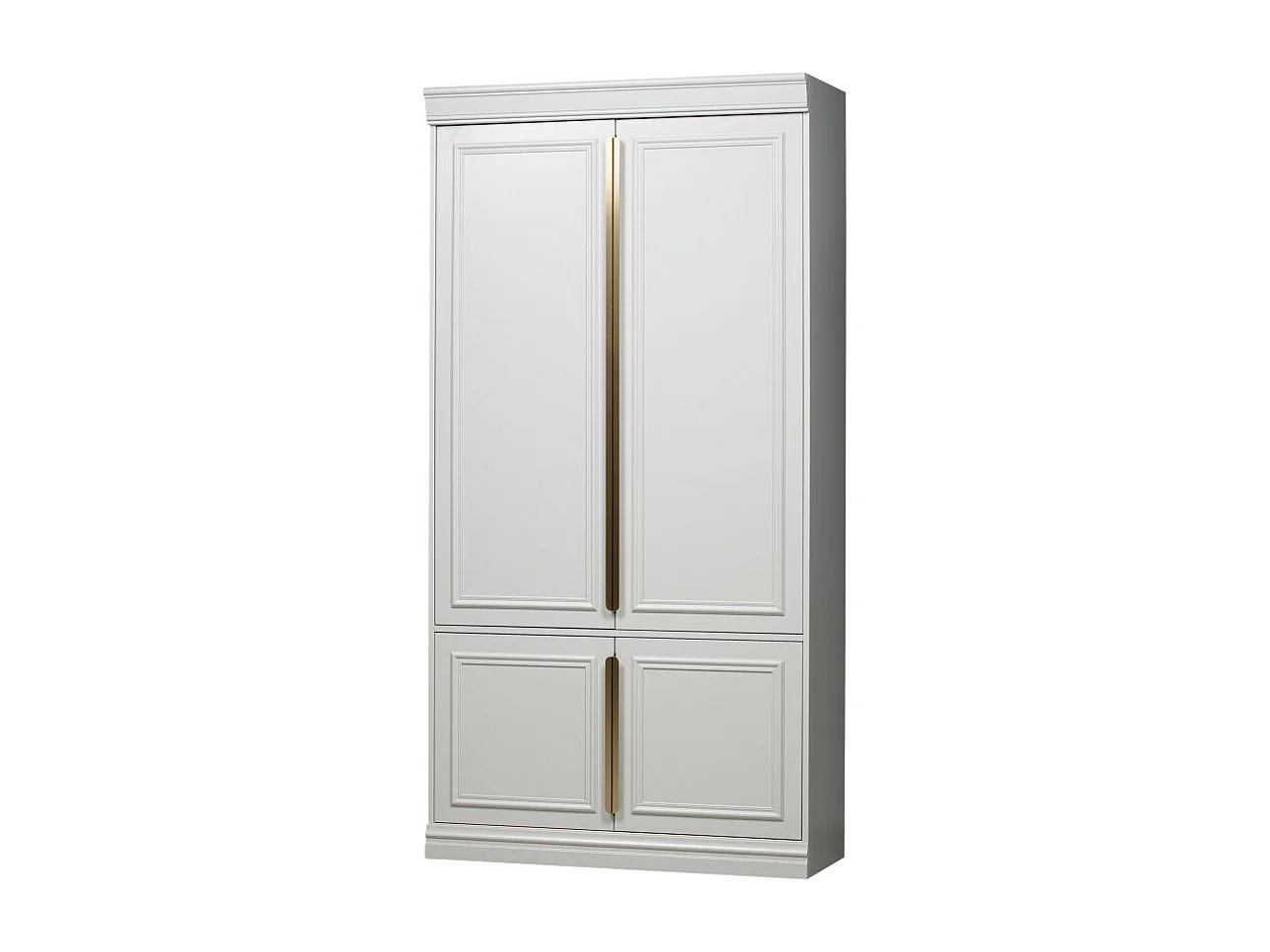 Organize - Armoire 4 portes en bois H215cm - Gris nuage
