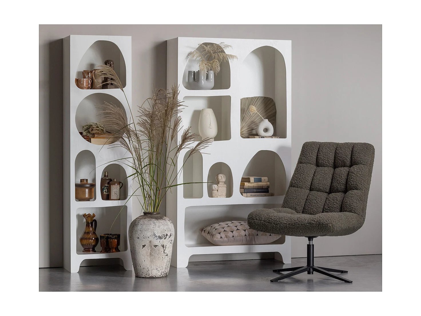 CAZ - Bibliothèque en contreplaqué avec niches