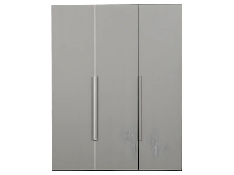 Rens - Armoire 3 portes en bois H210cm - Gris clair