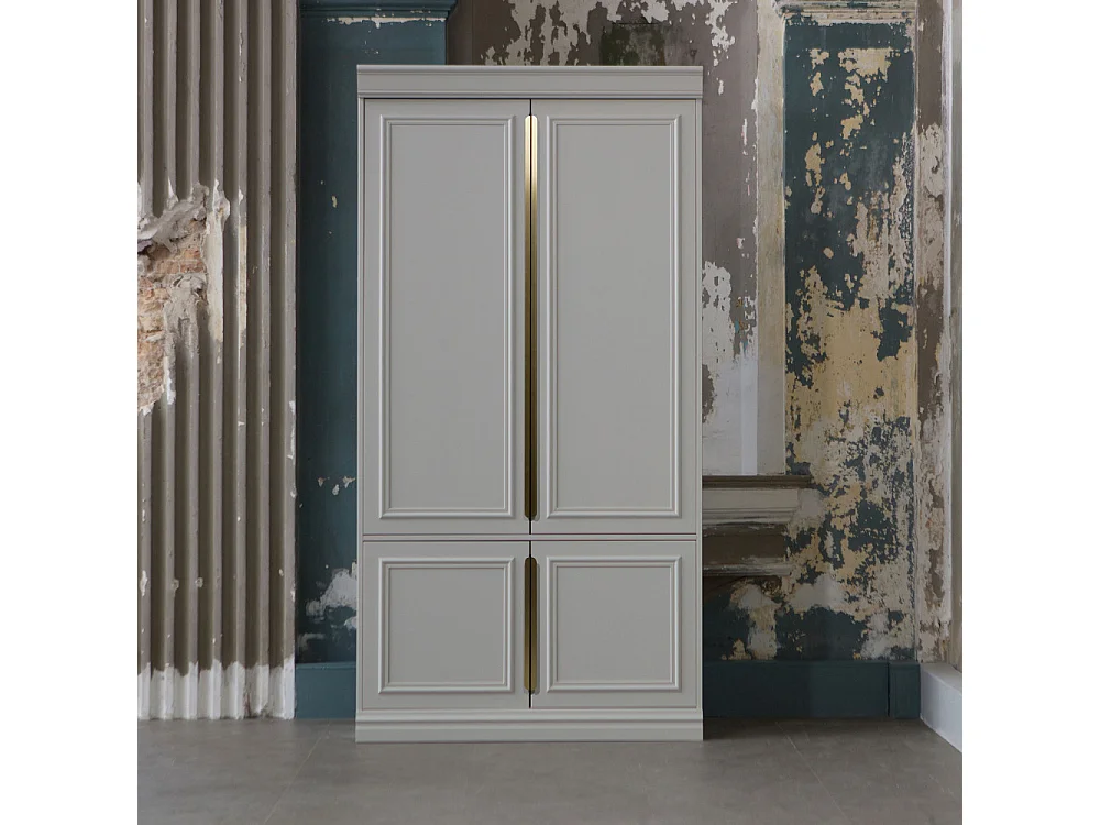Organize - Armoire 2 portes en bois H215cm - Gris nuage
