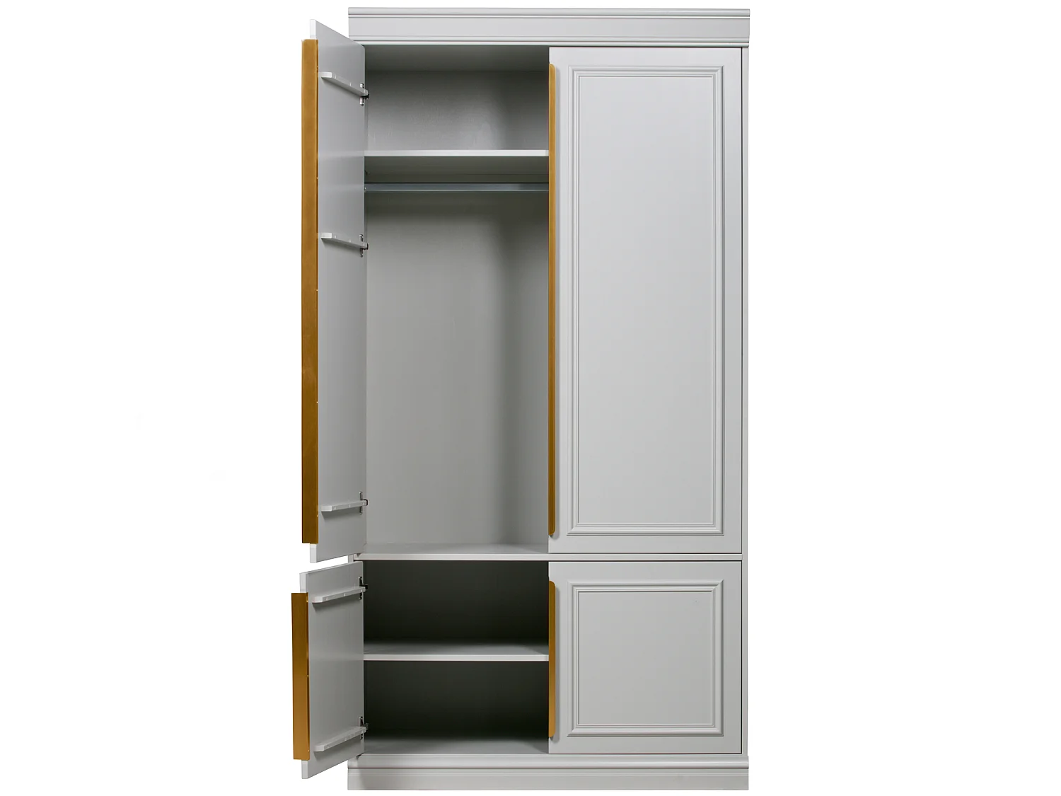 Organize - Armoire 2 portes en bois H215cm - Gris nuage