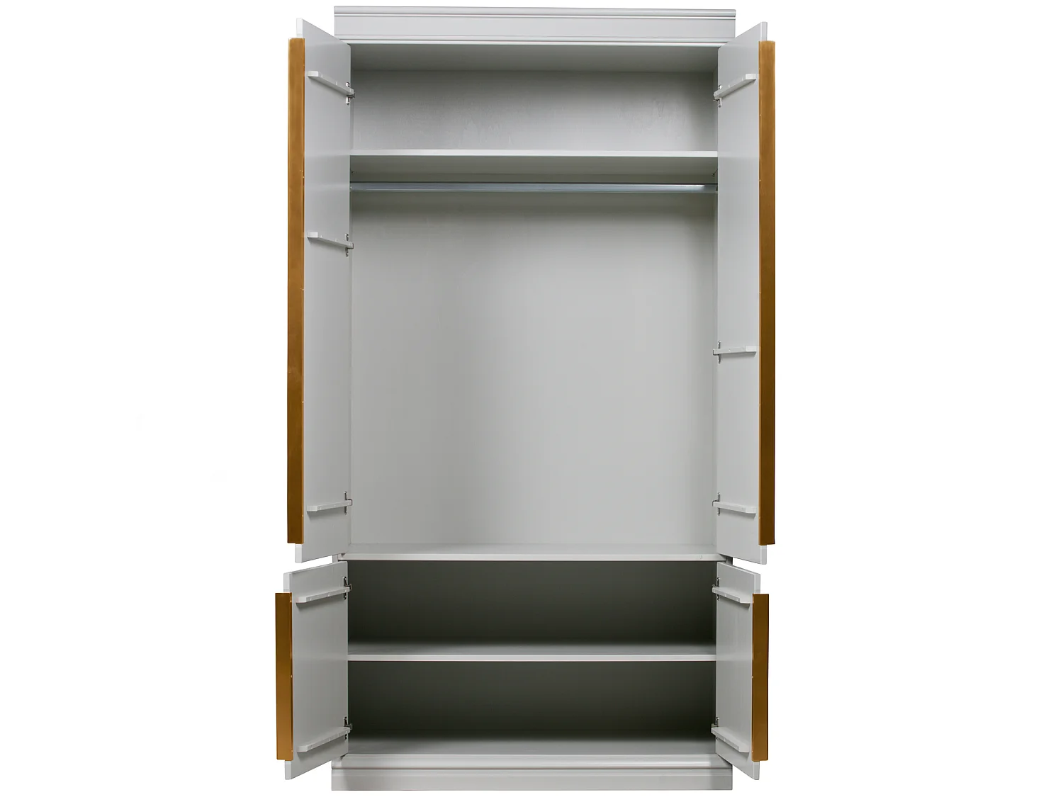 Organize - Armoire 2 portes en bois H215cm - Gris nuage