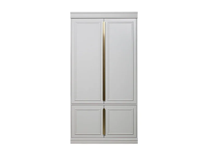 Organize - Armoire 2 portes en bois H215cm - Gris nuage