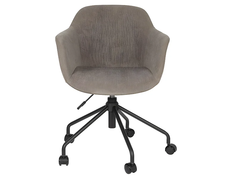 Junzo - Chaise de bureau pivotante à roulettes - Taupe